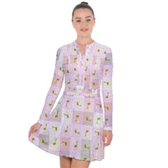 Giraffe Long Sleeve Panel Dress by nateshop