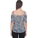 Cracked Texture Print Cutout Shoulder Tee View2