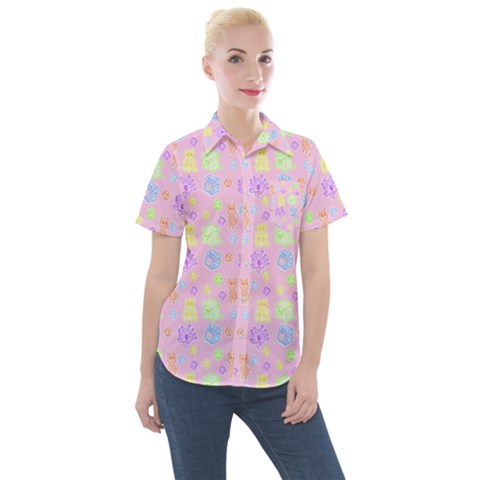 Dungeons And Cuties Women s Short Sleeve Pocket Shirt by thePastelAbomination