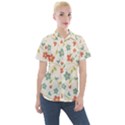  Background Colorful Floral Flowers Women s Short Sleeve Pocket Shirt View1