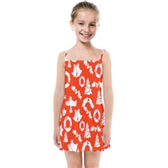 Orange Background Card Christmas  Kids  Summer Sun Dress by artworkshop