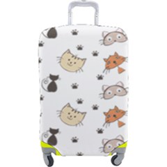 Cat Kitten Design Pattern Luggage Cover (large) by Sapixe