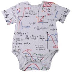 Math Formula Pattern Baby Short Sleeve Onesie Bodysuit by Sapixe