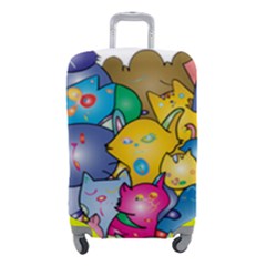 Cats Cartoon Cats Colorfulcats Luggage Cover (small) by Sapixe