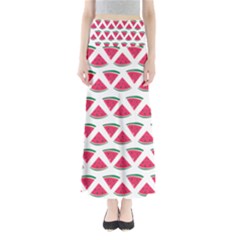 Illustration Watermelon Fruit-food Melon Full Length Maxi Skirt by Sapixe