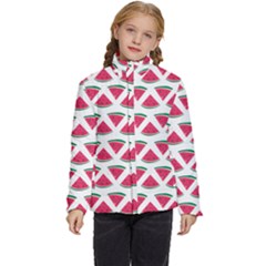 Illustration Watermelon Fruit-food Melon Kids  Puffer Bubble Jacket Coat by Sapixe