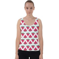 Illustration Watermelon Fruit Food Melon Velvet Tank Top by Sapixe