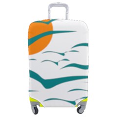 Sunset Glow Sun Bird Luggage Cover (medium) by Sapixe