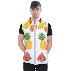 Fruits Cartoon Men s Puffer Vest by Sapixe