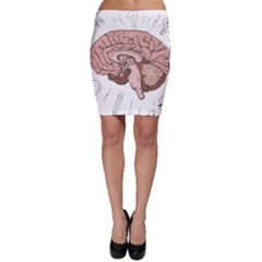 Cerebrum Human Structure Cartoon Human Brain Bodycon Skirt by Sapixe