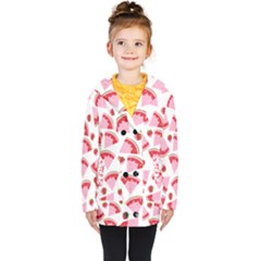 Pink Watermeloon Kids  Double Breasted Button Coat by Sapixe