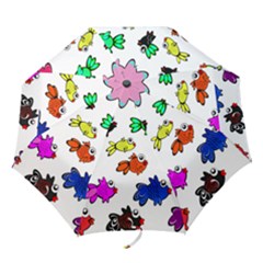 Fish Fishes Marine Life Swimming Water Folding Umbrellas by Sapixe