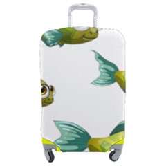 Fish Vector Green Luggage Cover (medium) by Sapixe