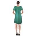 Background-green Short Sleeve V-neck Flare Dress View2