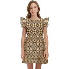 Background-chevron Chocolate Kids  Winged Sleeve Dress by nateshop