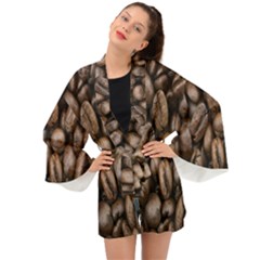 Black Coffe Long Sleeve Kimono by nateshop