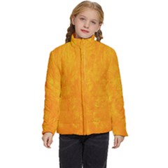 Background-yellow Kids  Puffer Bubble Jacket Coat by nateshop