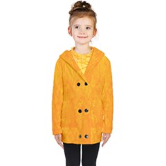 Background-yellow Kids  Double Breasted Button Coat by nateshop