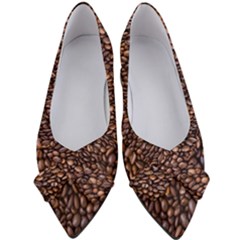 Coffee Beans Food Texture Women s Bow Heels by artworkshop