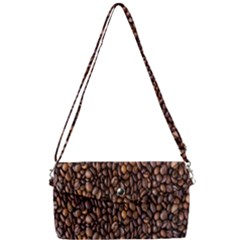 Coffee Beans Food Texture Removable Strap Clutch Bag by artworkshop