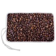 Coffee Beans Food Texture Pen Storage Case (l) by artworkshop