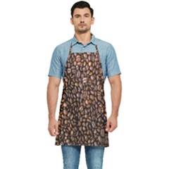 Coffee Beans Food Texture Kitchen Apron by artworkshop