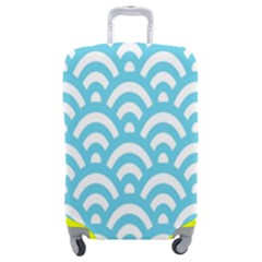  Waves Ocean Blue Texture Luggage Cover (medium) by artworkshop