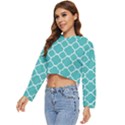 Quatrefoil Women s Lightweight Cropped Hoodie View2