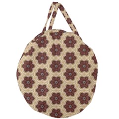 Pattern-flower Giant Round Zipper Tote by nateshop