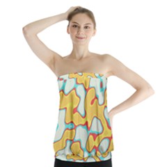 Retro Art Urban Grunge Pattern Strapless Top by Jancukart