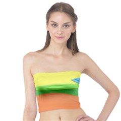 Waves-beach-sun-sea-water-sky Tube Top by Jancukart