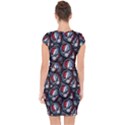 Grateful Dead Pattern Capsleeve Drawstring Dress  View2