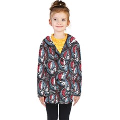 Grateful Dead Pattern Kids  Double Breasted Button Coat by Jancukart