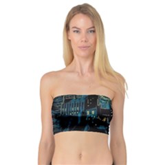 Cartoon Starry Night Vincent Van Gofh Bandeau Top by Jancukart