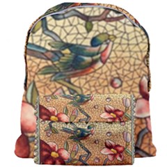 Flower Cubism Mosaic Vintage Giant Full Print Backpack by Jancukart