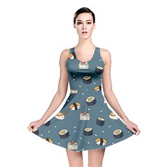 Sushi Pattern Reversible Skater Dress by Jancukart