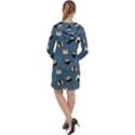 Sushi Pattern Long Sleeve Hoodie Dress View2