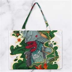 Armor Japan Maple Leaves Samurai Zipper Medium Tote Bag by Amaryn4rt