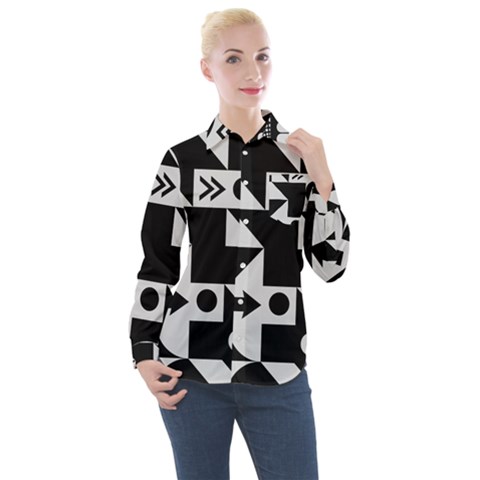 Abstract Art Artistic Artwork Women s Long Sleeve Pocket Shirt by Amaryn4rt