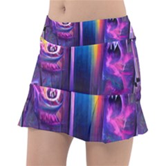 Purple Drawing Digital Art Classic Tennis Skirt by Amaryn4rt