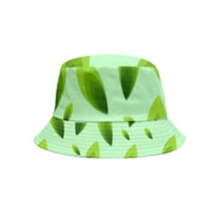 Background Pattern Leaves Nature Inside Out Bucket Hat (kids) by Amaryn4rt