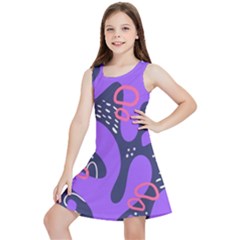 Abstract Background Shapes Banner Kids  Lightweight Sleeveless Dress by Amaryn4rt