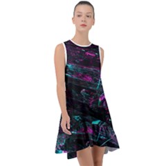 Space Futuristic Shiny Abstraction Frill Swing Dress by Amaryn4rt