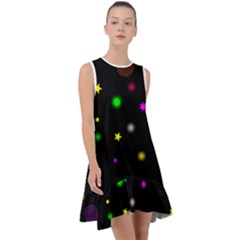 Stars Seamless Pattern Celebration Frill Swing Dress by Amaryn4rt