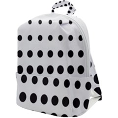 Halftone Pattern Dot Modern Retro Texture Circle Zip Up Backpack by artworkshop