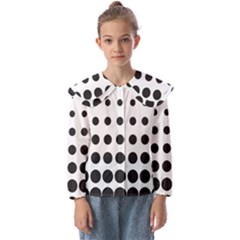 Halftone Pattern Dot Modern Retro Texture Circle Kids  Peter Pan Collar Blouse by artworkshop