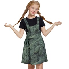 Leaves Water Drops Green  Kids  Apron Dress by artworkshop