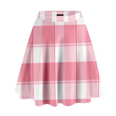 Pink And White Plaids High Waist Skirt by ConteMonfrey