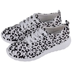 Black And White Leopard Print Jaguar Dots Men s Lightweight Sports Shoes by ConteMonfrey