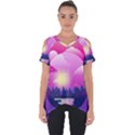 Landscape Illustration Illustrator Cut Out Side Drop Tee View1